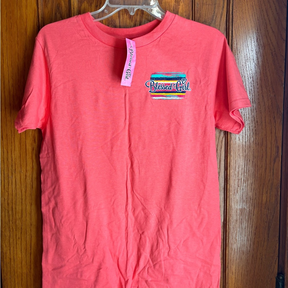 Blessed Girl Coral Short Sleeve Tee